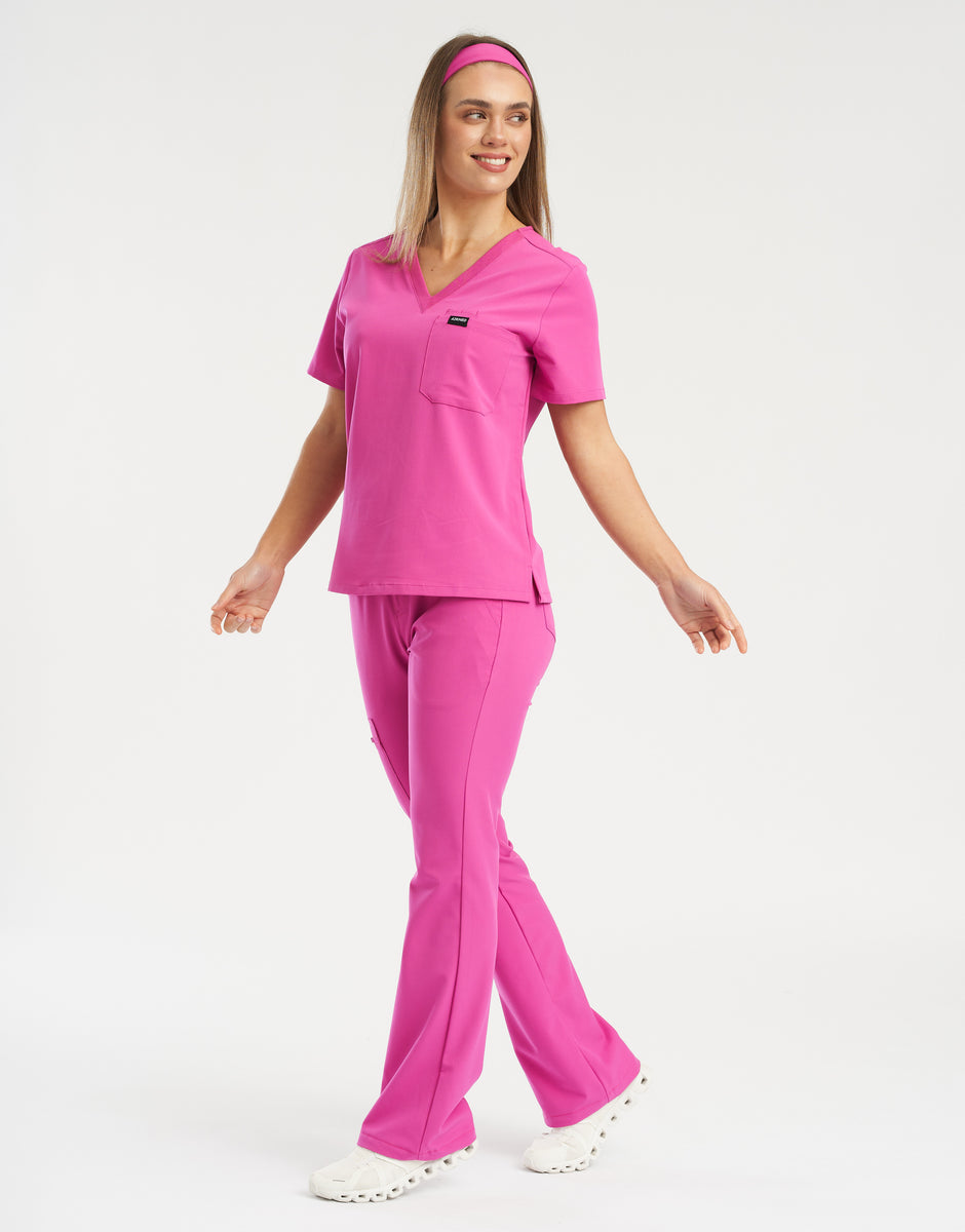 Essential Everyday Black Flare Scrub Pants – Airmed Scrubs
