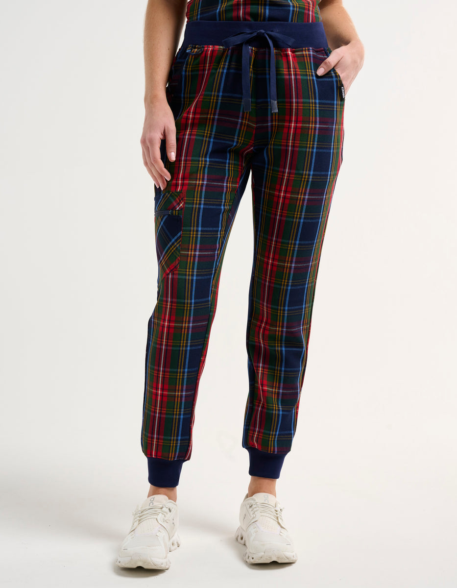 Blue Tartan Plaid Women's Joggers