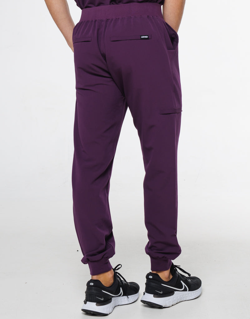 Signature Jogger Pants For Men Eggplant Airmed Scrubs