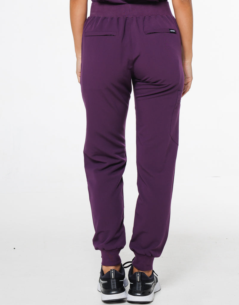 Signature Jogger Pants for Women Eggplant Airmed Scrubs