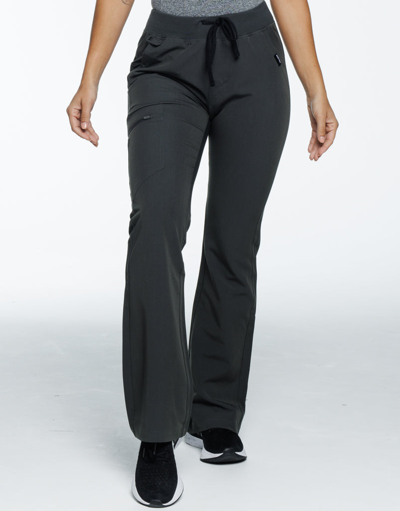 Essential Flare Scrub Pants Asphalt Airmed Scrubs