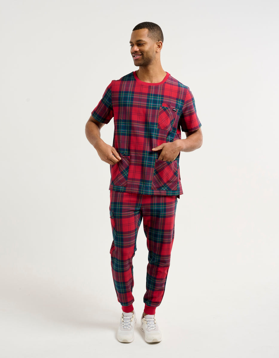 Royal Airspace Red Scrub Top