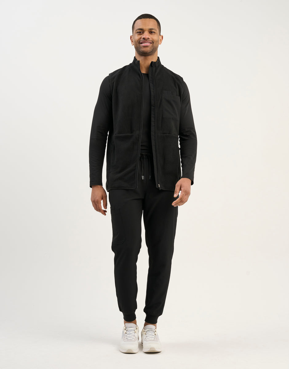 Scrubs Black Polar Fleece Vest