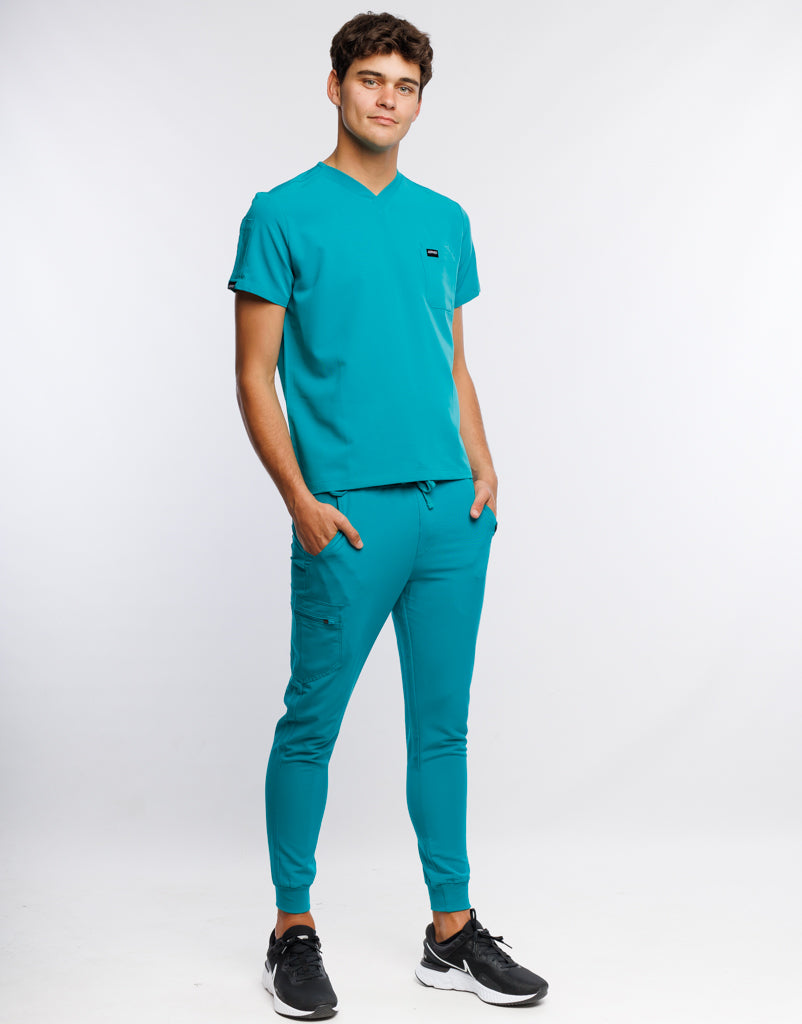 Essential V Neck Scrub Top Sydney Teal Airmed Scrubs