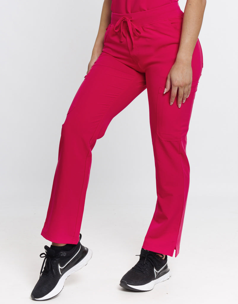 Essential Multi-Pocket Scrub Pants - Magenta Pink
