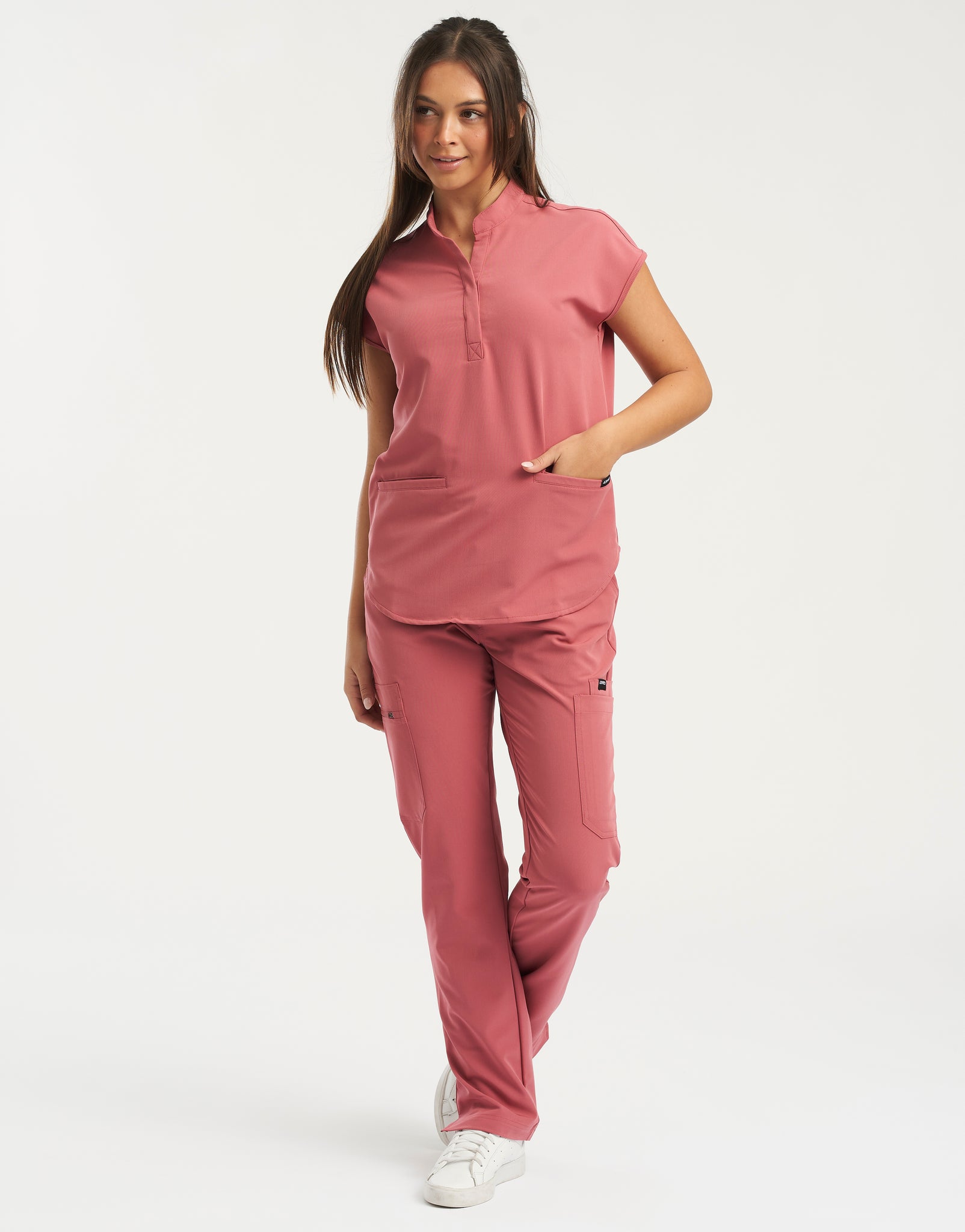 Essential Multi-Pocket Scrub Pants - Mauvewood