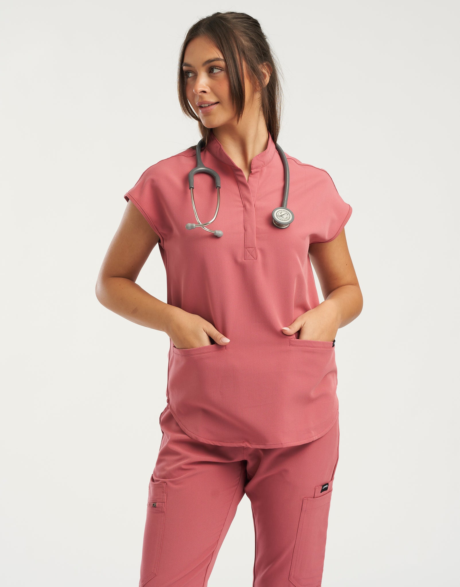 Apollo Scrub Top - Mauvewood