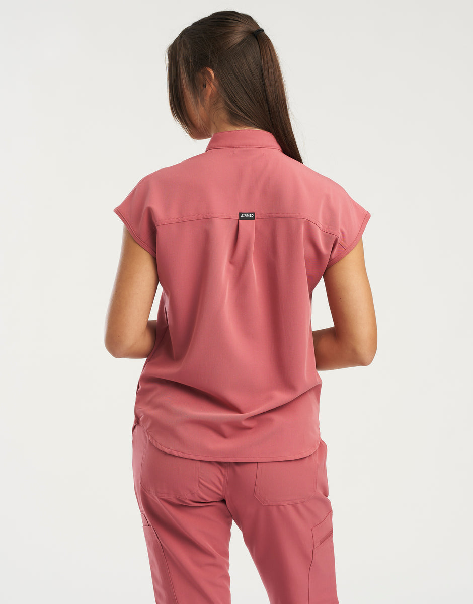 Apollo Scrub Top - Mauvewood – Airmed Scrubs