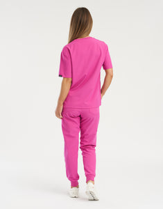 Essential Crewneck Scrub Top - Just Pink