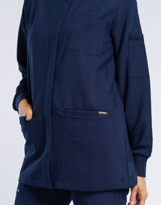 Scrub Jacket Button Up - True Navy