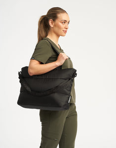 Essential Puffer Tote Bag - Black