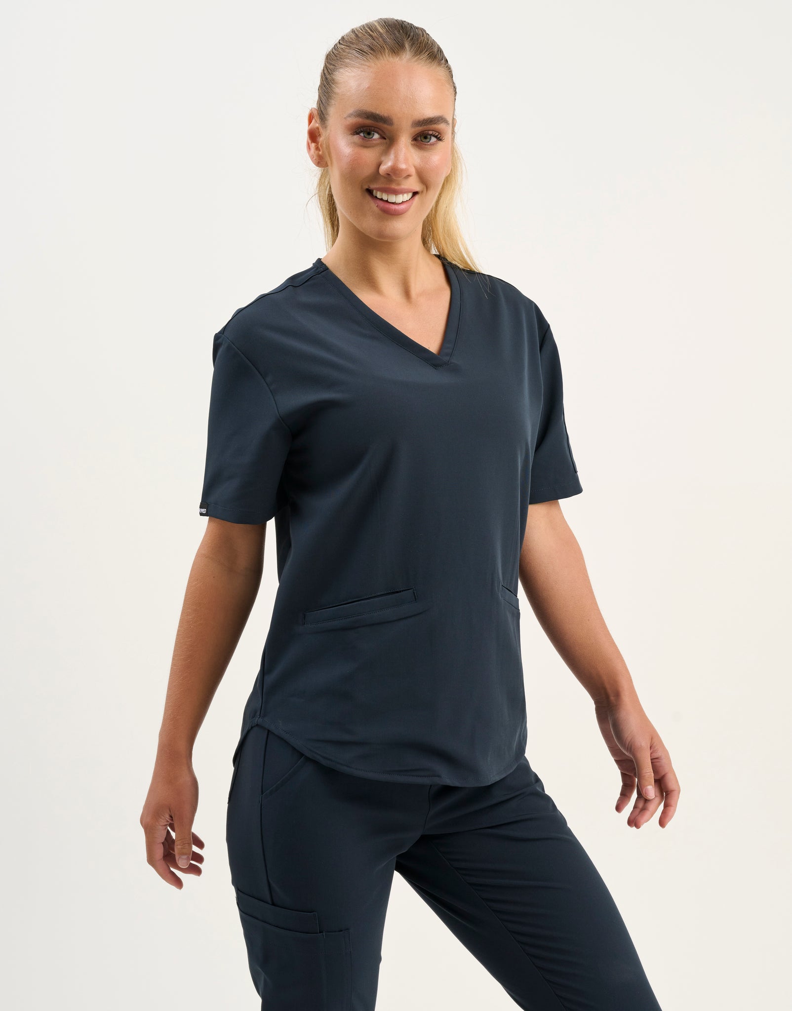 Aspire V Neck Scrub Top - Midnight Navy