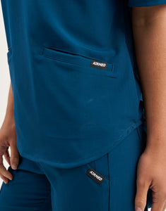 Aspire V Neck Scrub Top - Gibraltar Blue