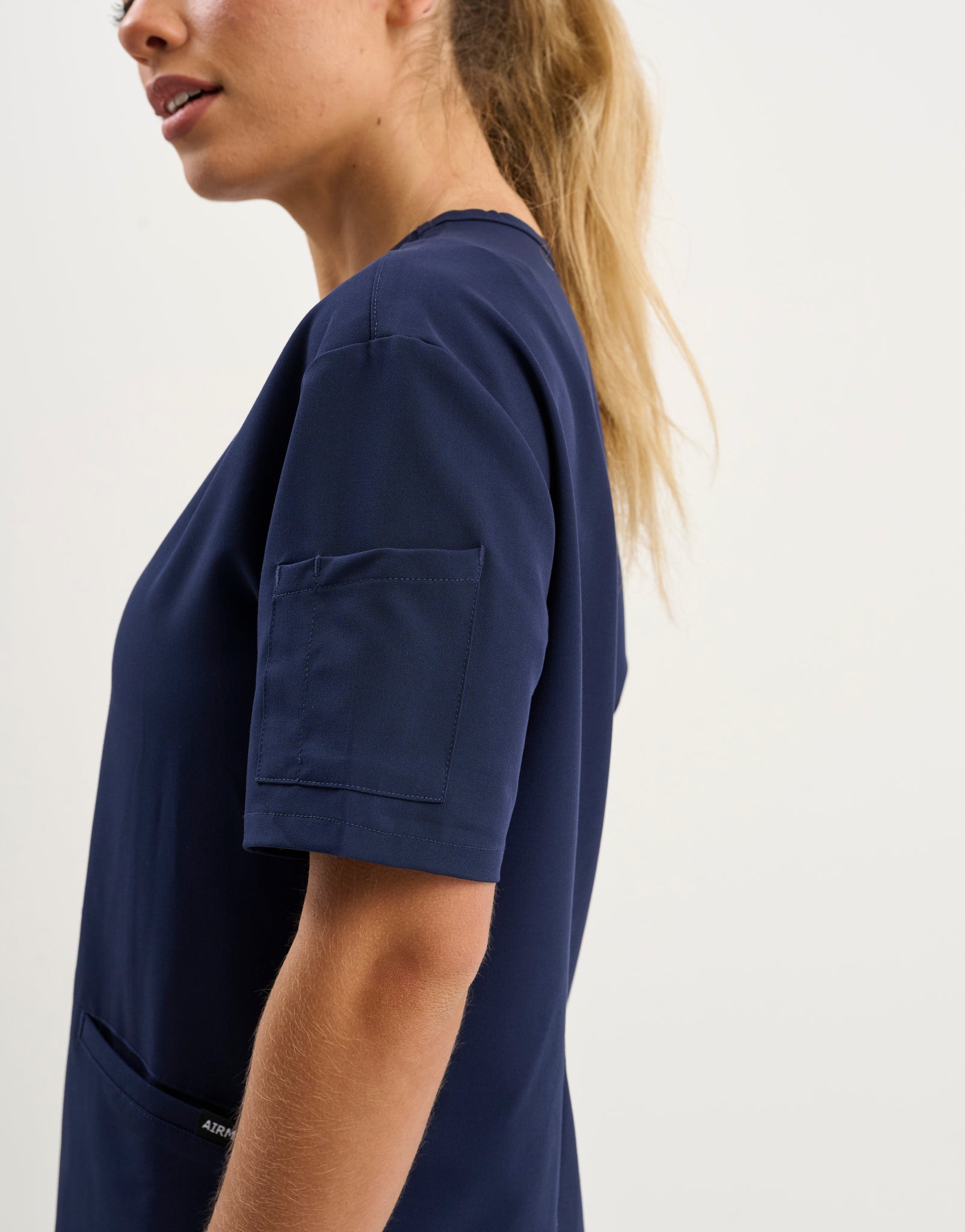 Aspire V Neck Scrub Top - True Navy