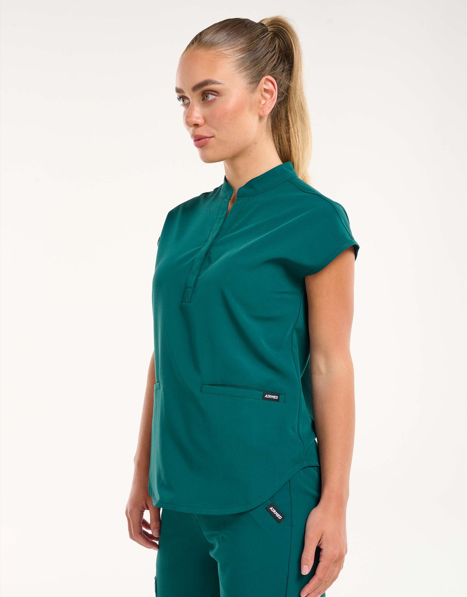 Apollo Scrub Top - Harbour Green