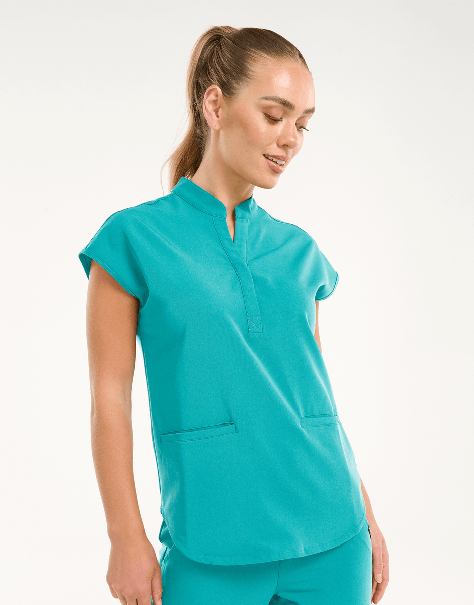 Apollo Scrub Top - Sydney Teal – Airmed Scrubs