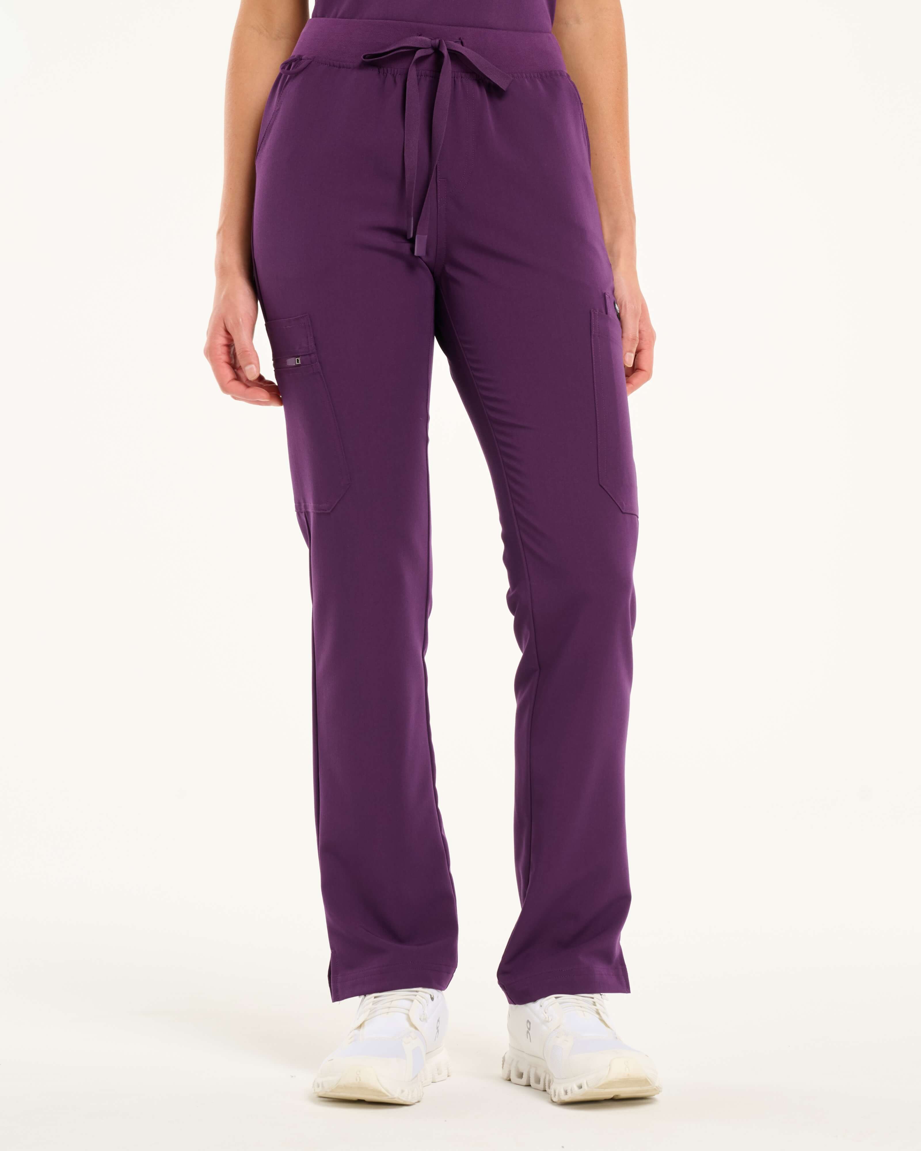 Essential Multi-Pocket Scrub Pants in Just Purple | Airmed Scrubs