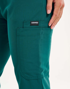 Essential Multi-Pocket Scrub Pants - Harbour Green