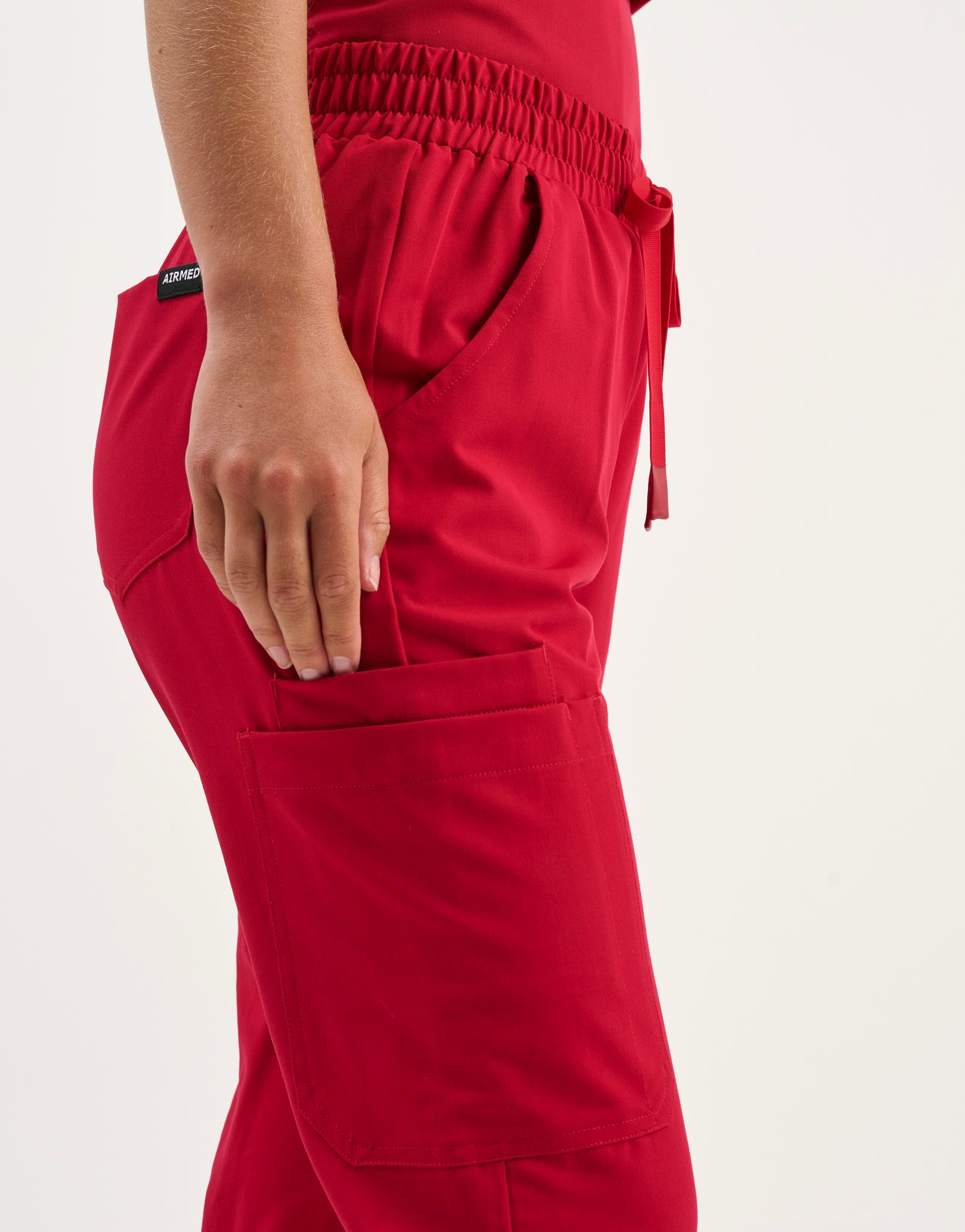 Aspire Jogger Scrub Pants - Cherry Red