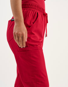 Aspire Jogger Scrub Pants - Cherry Red