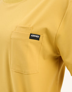 Essential Crewneck Scrub Top - Yellow Gold