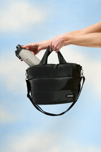 Mini Puffer Tote Bag - Black