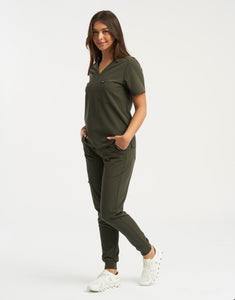 Essential Jogger Scrub Pants - Khaki Green