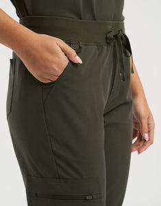 Essential Jogger Scrub Pants - Khaki Green