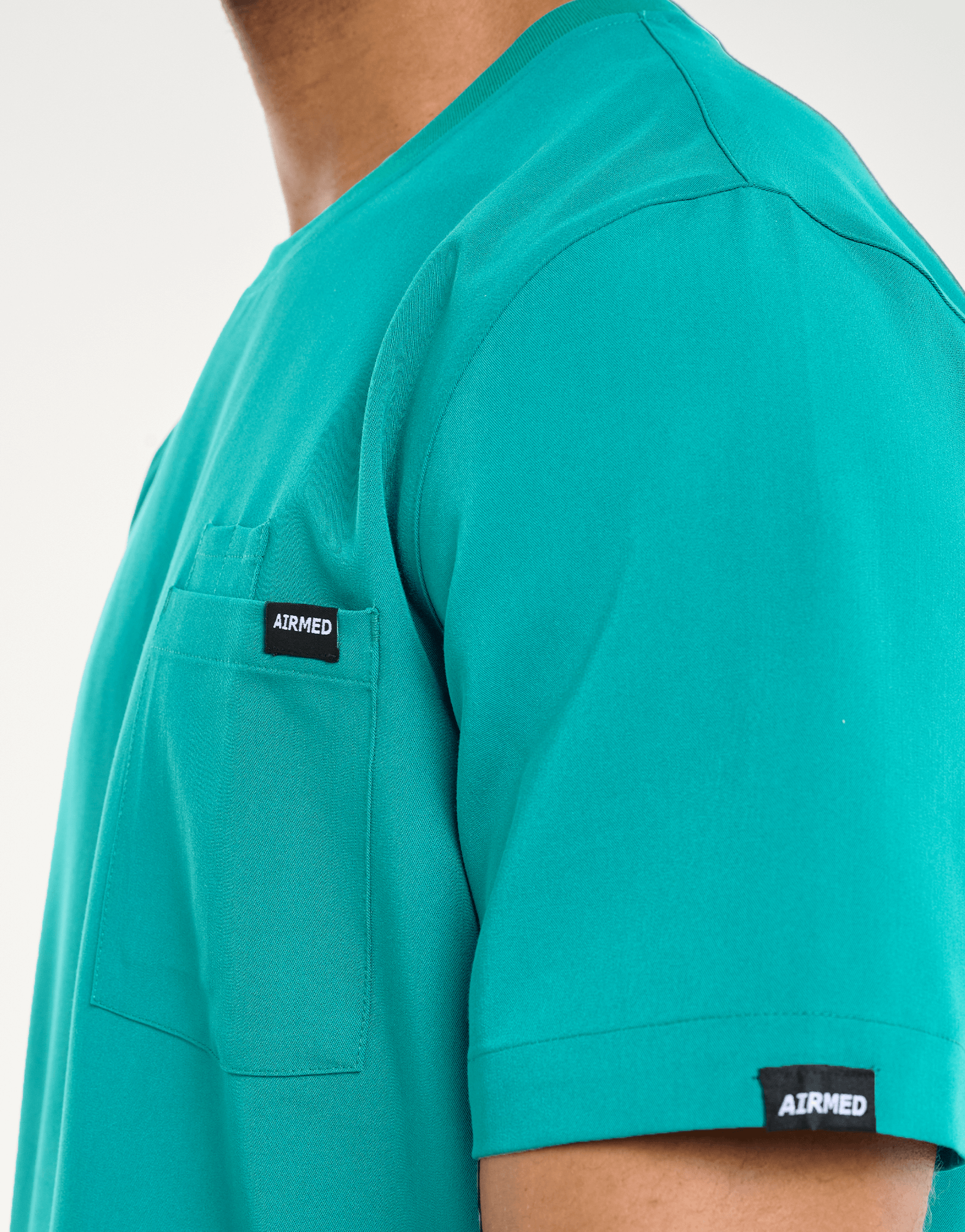 Essential Crewneck Scrub Top - Sydney Teal