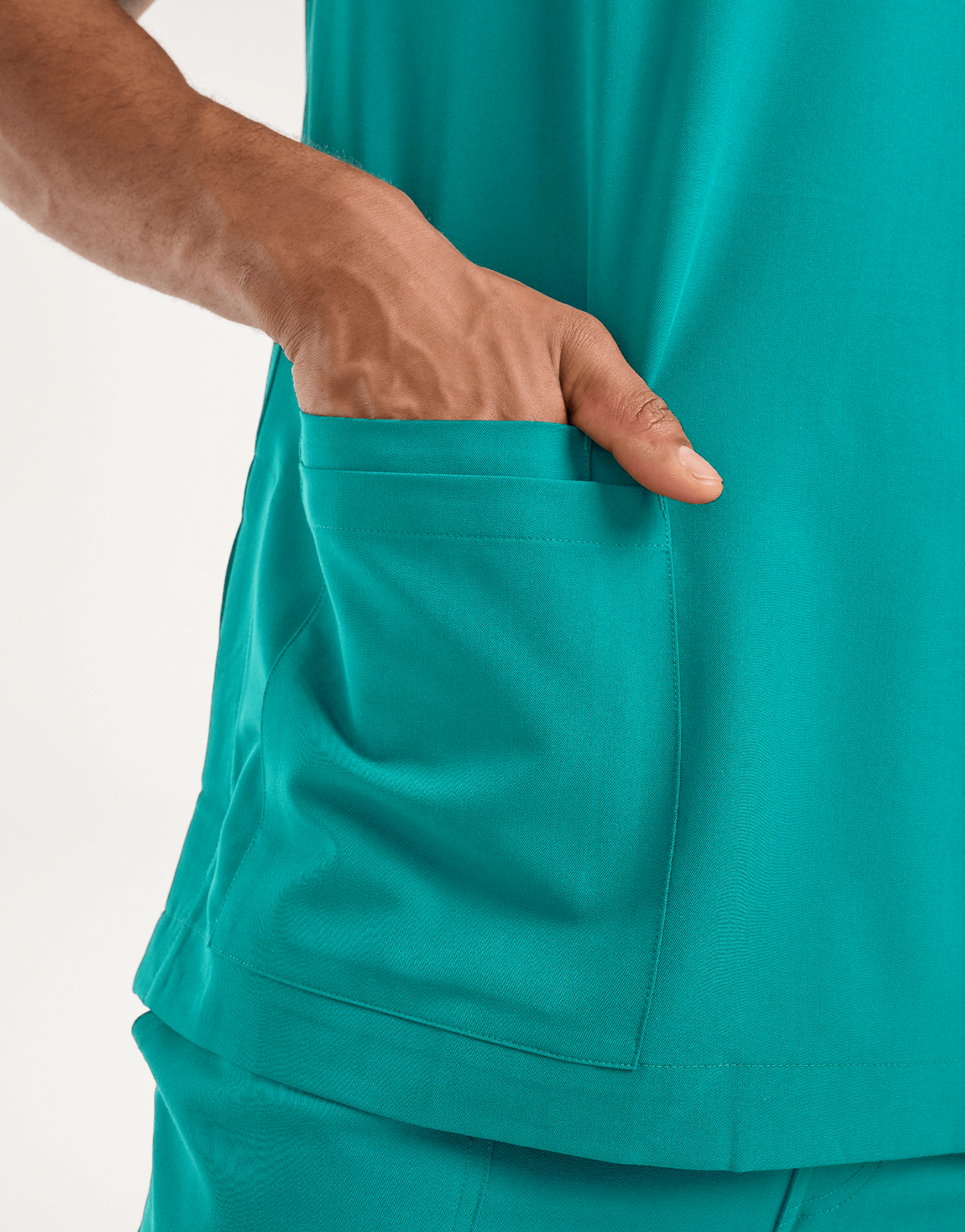 Essential Crewneck Scrub Top - Sydney Teal