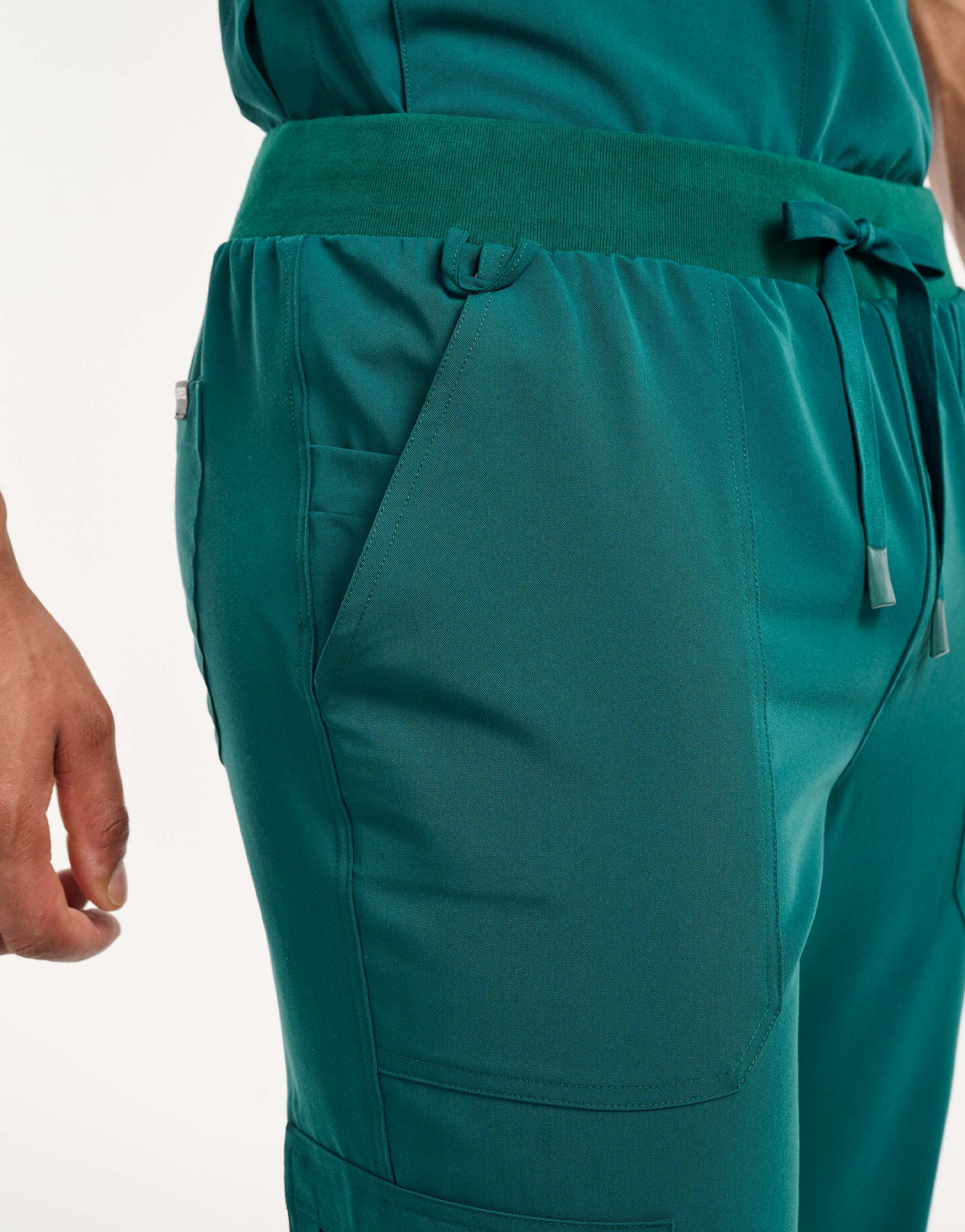 Essential Multi-Pocket Scrub Pants - Harbour Green