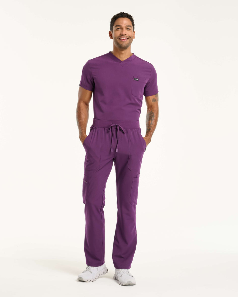 Essential Multi-Pocket Scrub Pants in Just Purple | Airmed Scrubs