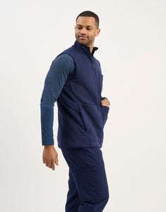 Essential Fleece Vest - True Navy