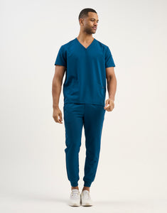 Aspire V Neck Scrub Top - Gibraltar Blue