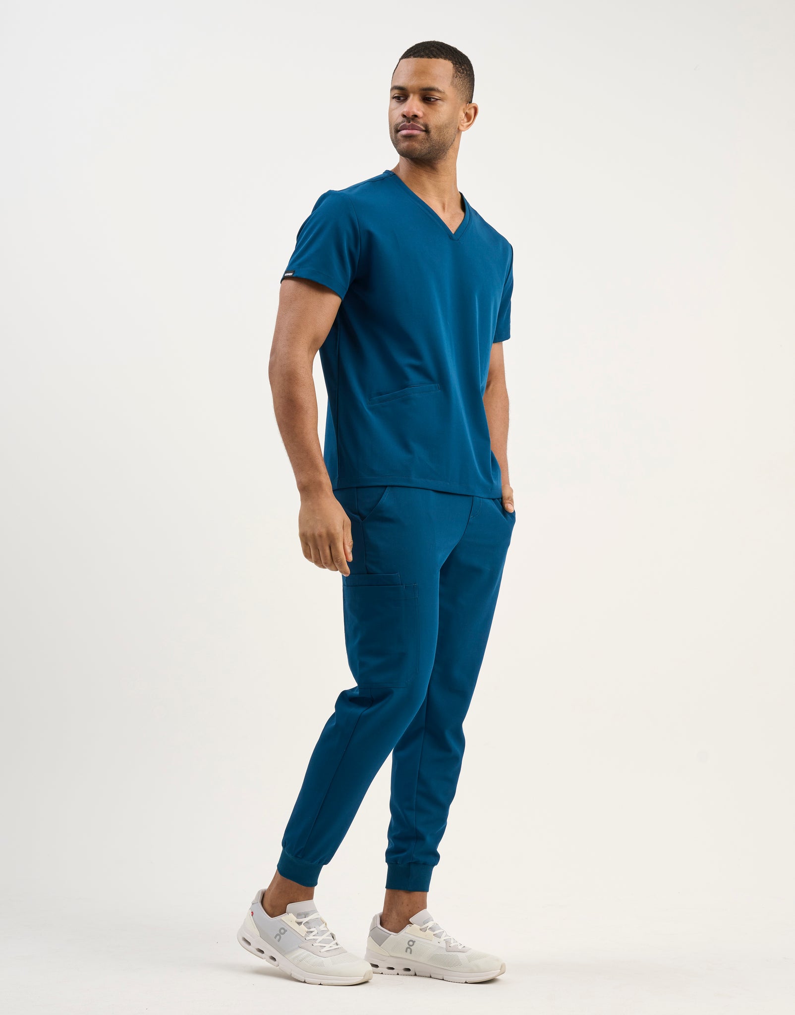 Aspire V Neck Scrub Top - Gibraltar Blue