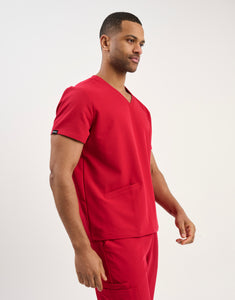 Aspire V Neck Scrub Top - Cherry Red