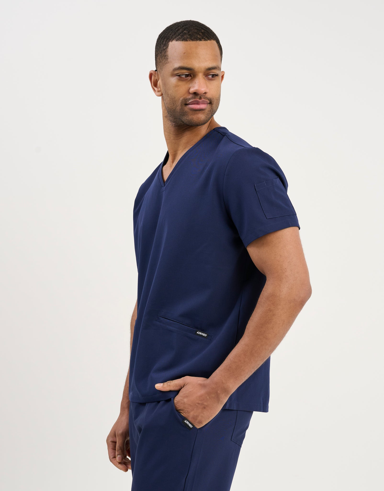 Aspire V Neck Scrub Top - True Navy