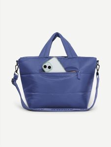 Mini Puffer Tote Bag - Yarra Blue