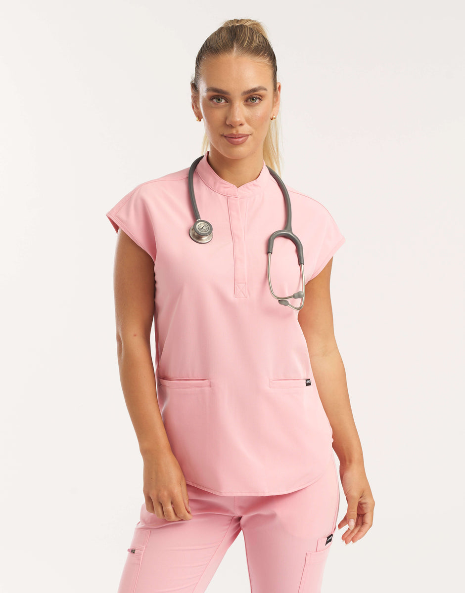 Pink Srub Pink Oversized Scrub Top – Airmed Scrubs