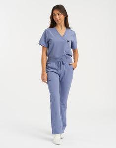 Essential Flare Scrub Pants - Nova Blue