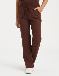 Essential Flare Scrub Pants - Cocoa