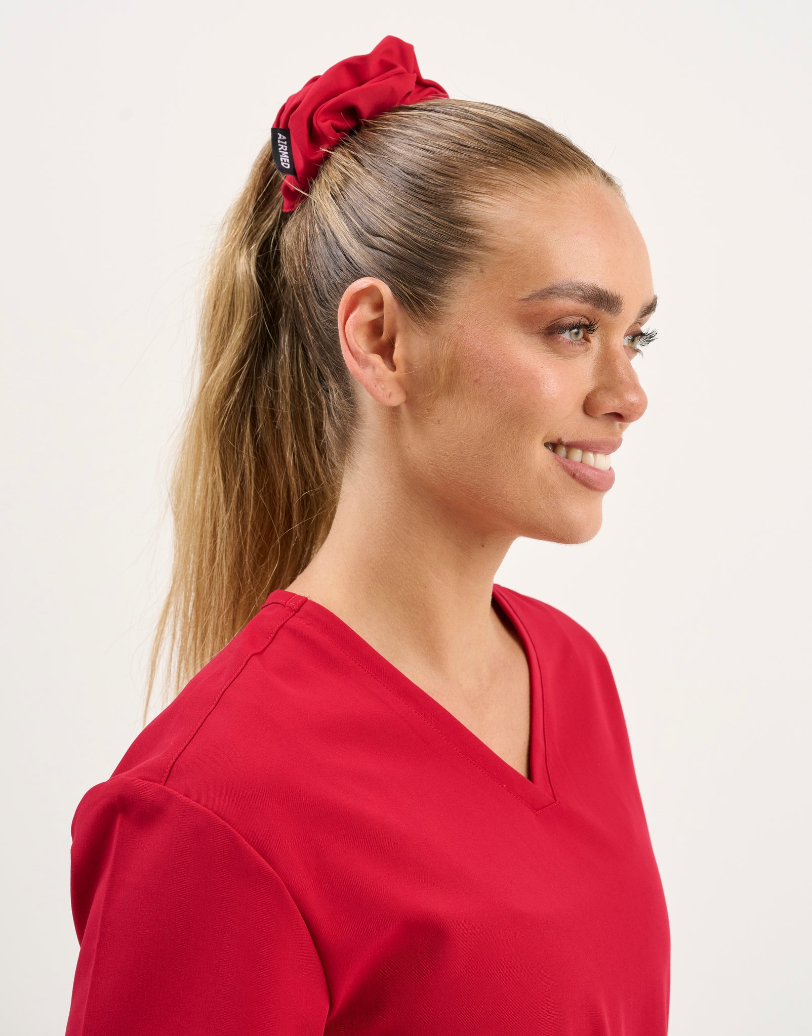 Essential Hair Scrunchie - Cherry Red