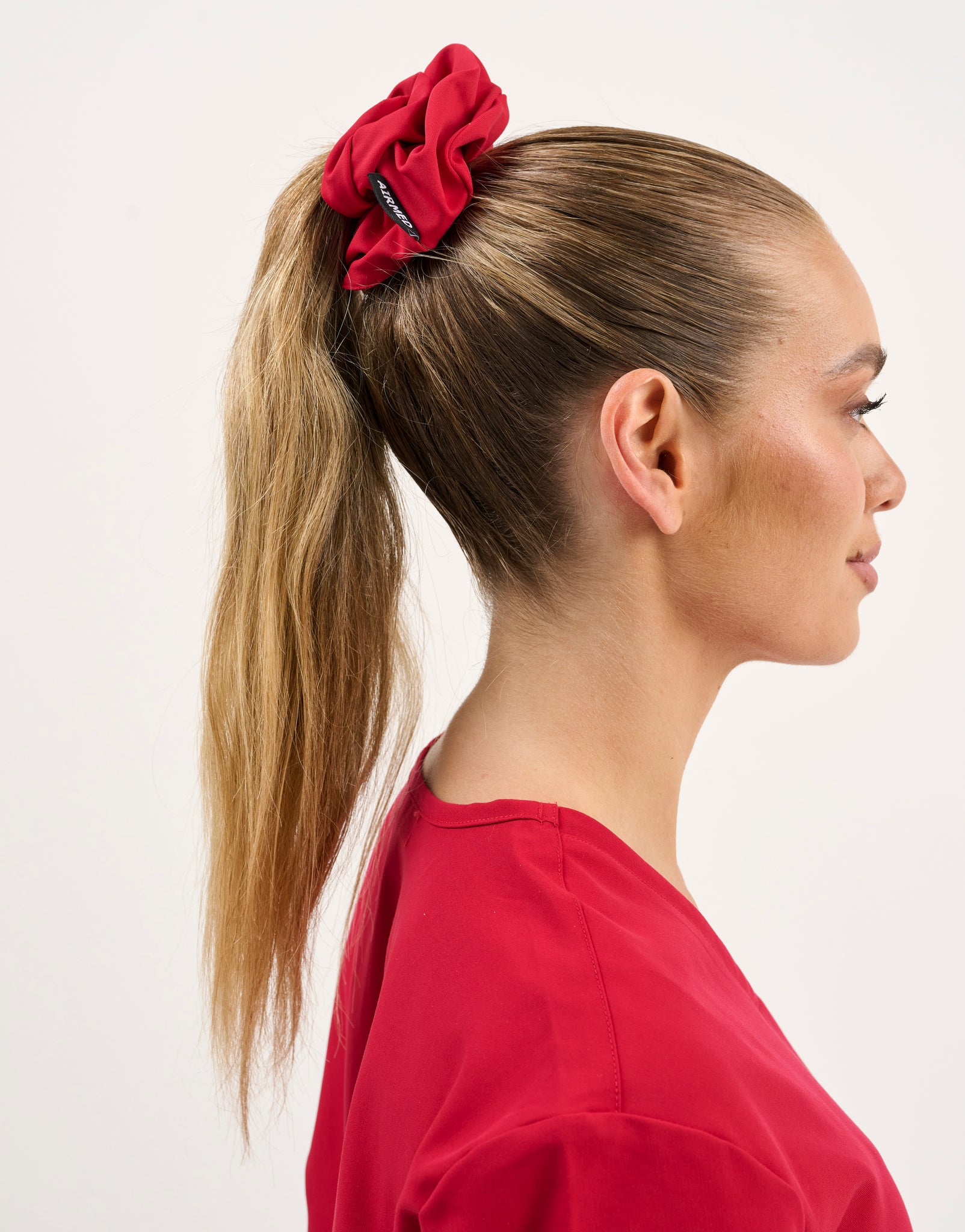 Essential Hair Scrunchie - Cherry Red