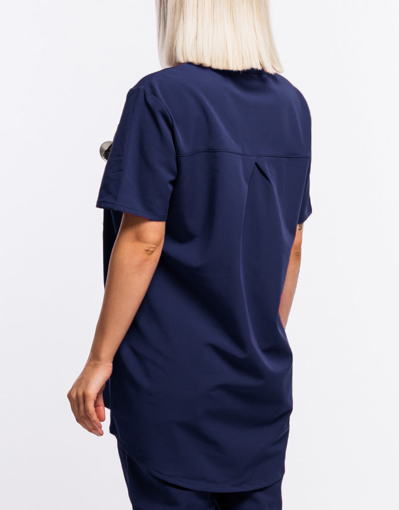 Essential Maternity Scrub Top - True Navy