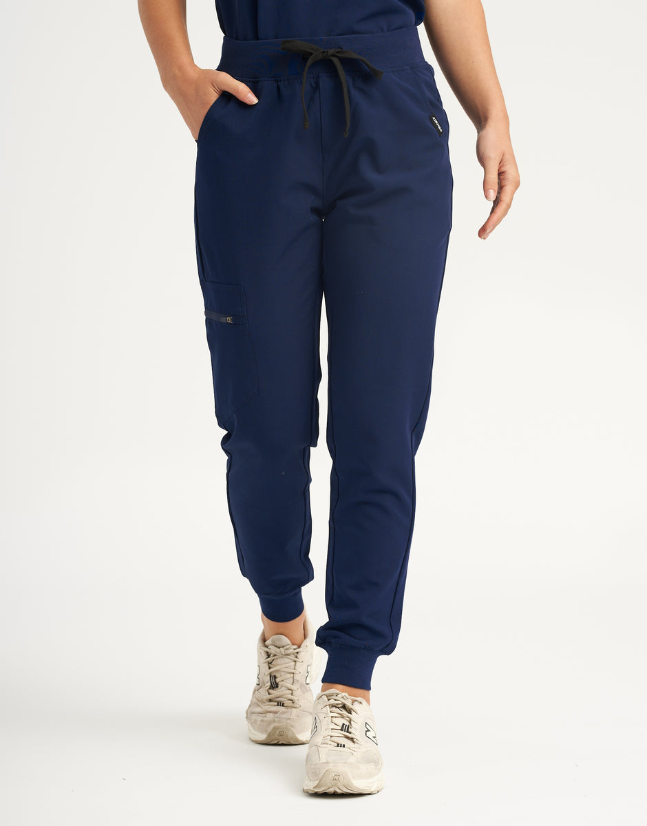 Essential Jogger Scrub Pants - True Navy – Airmed Scrubs