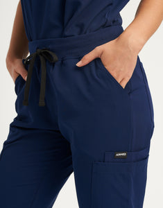 Essential Multi-Pocket Scrub Pants - True Navy