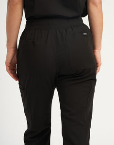 Essential Multi-Pocket Scrub Pants - Black