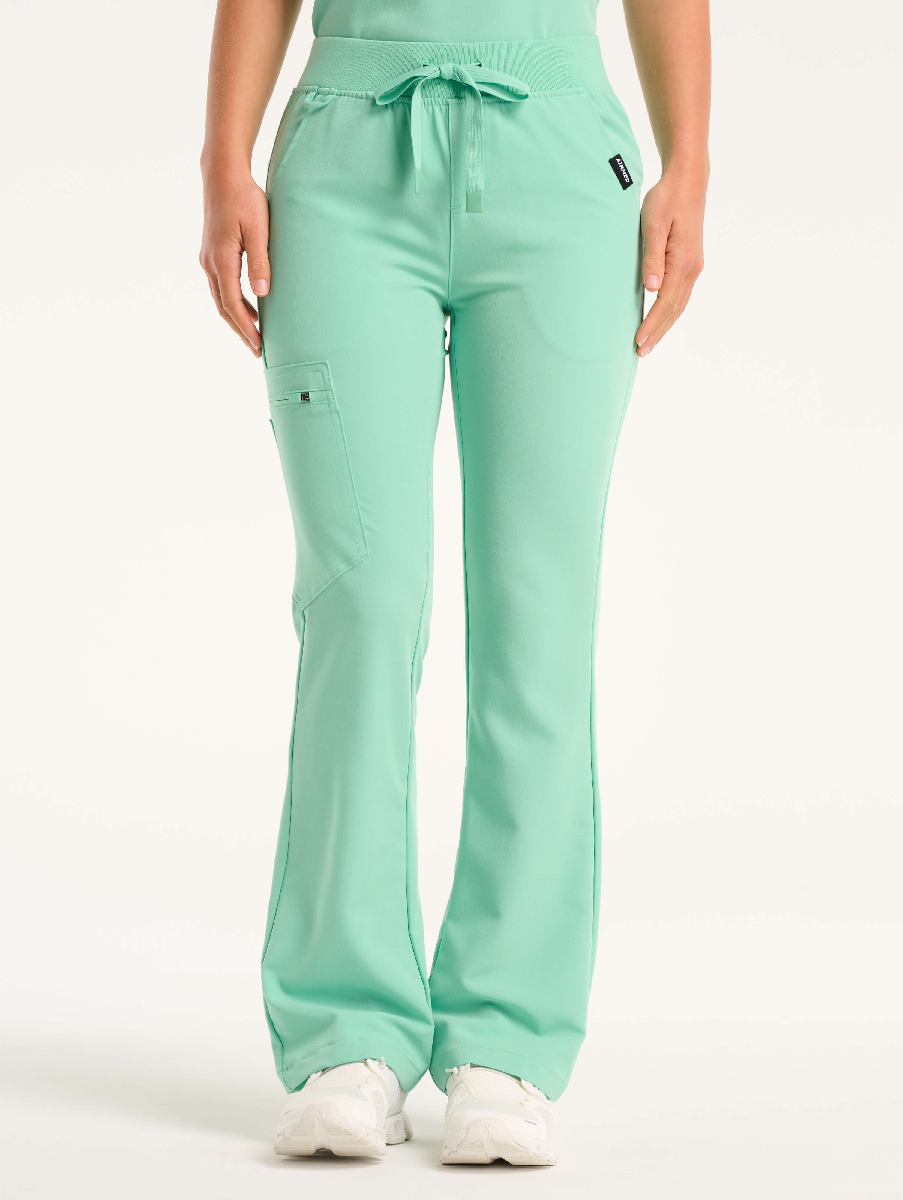 Essential Flare Scrub Pants - Ocean Mint