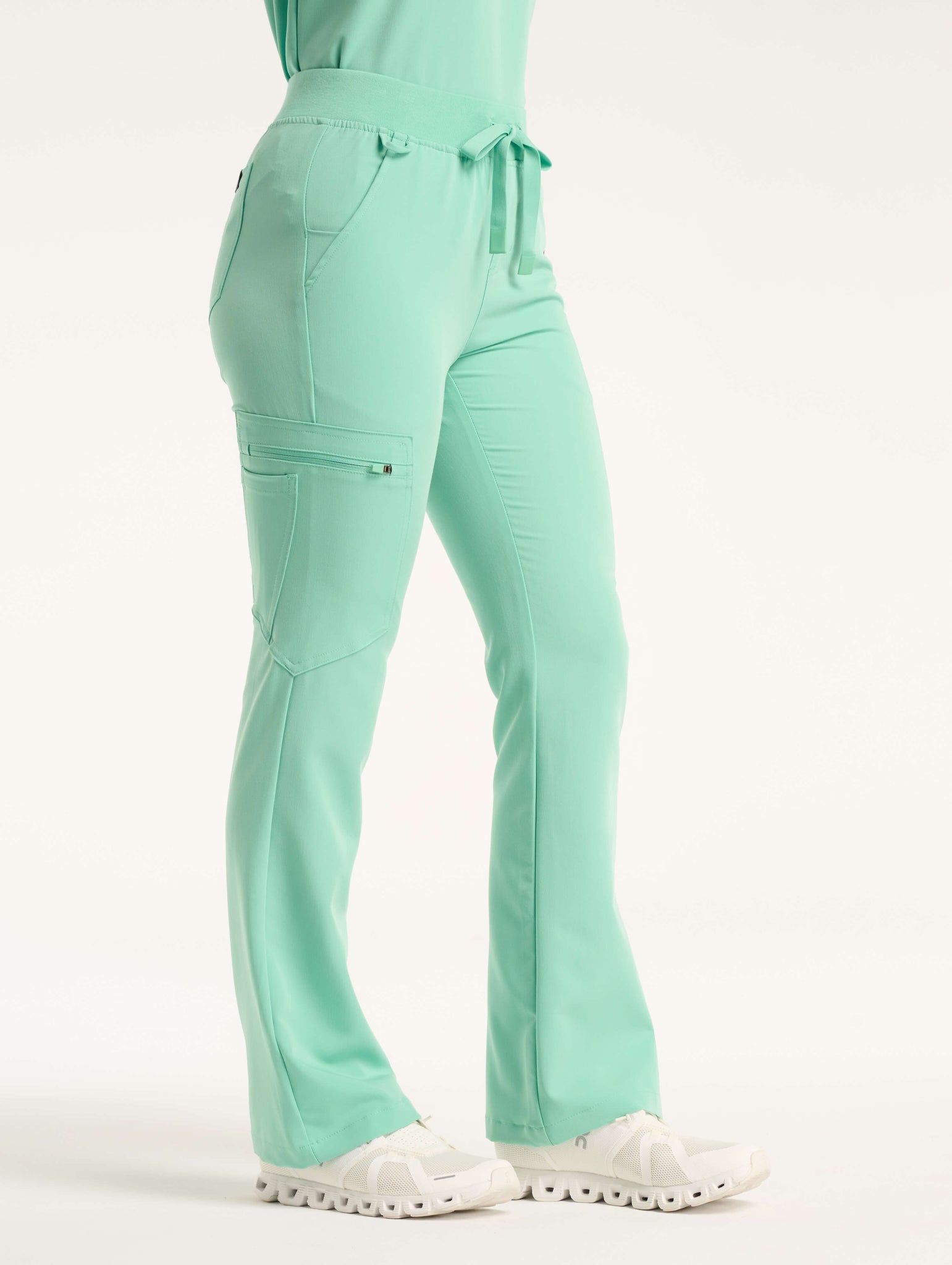 Essential Flare Scrub Pants - Ocean Mint