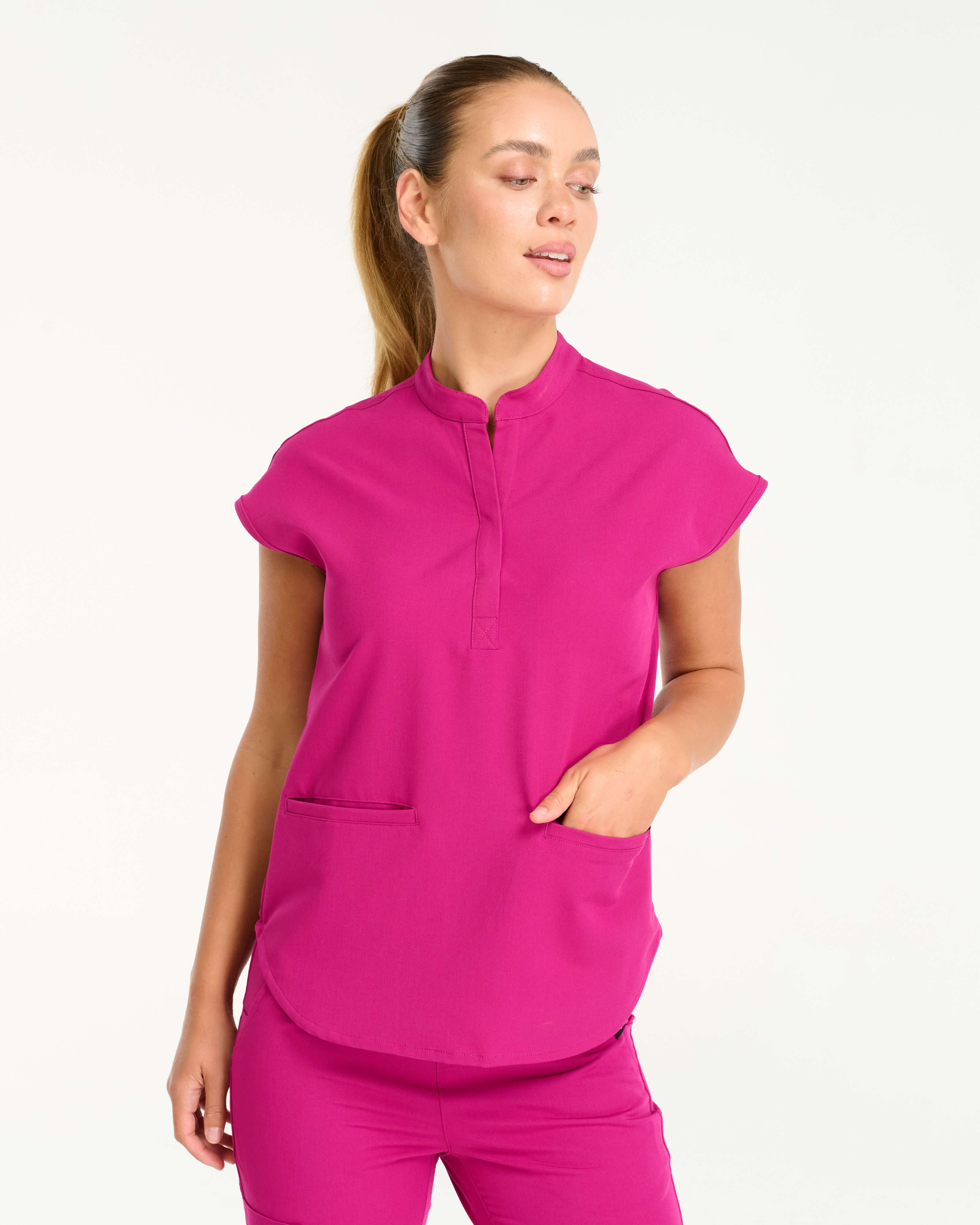 Apollo Scrub Top - Dragon Fruit – Airmed Scrubs